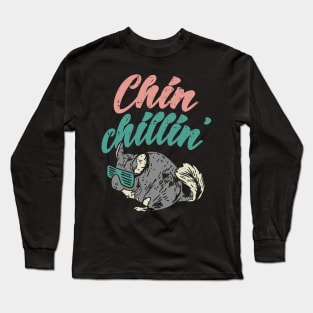 Chinchillin Shirt I furry chinchilla gift Long Sleeve T-Shirt